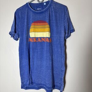 Royce Brand Womens Shirt Top Blouse Size Large Blue Arkansas Sunset